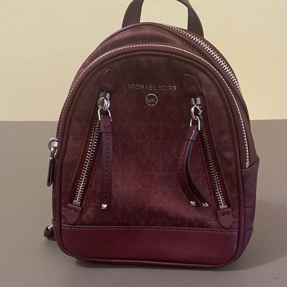 Michael Kors Wine Red Mini Backpack